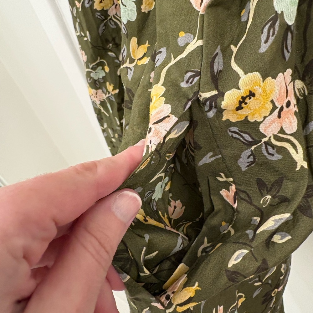 Tory Burch Smocked Floral Mini Dress Size Medium - Picture 5 of 15